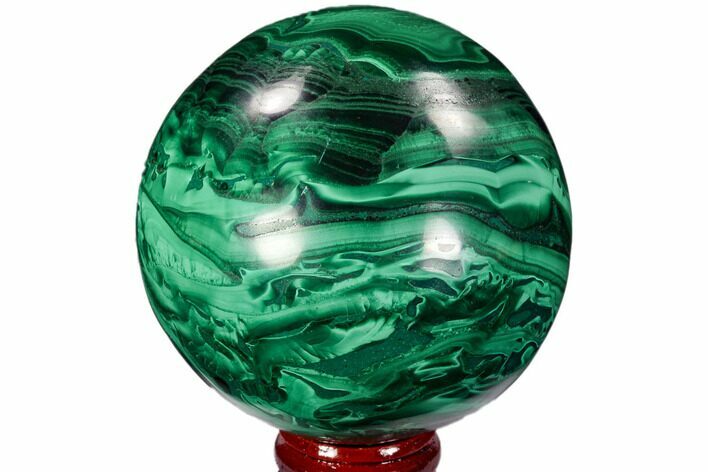 Gorgeous Polished Malachite Sphere - Congo #106267